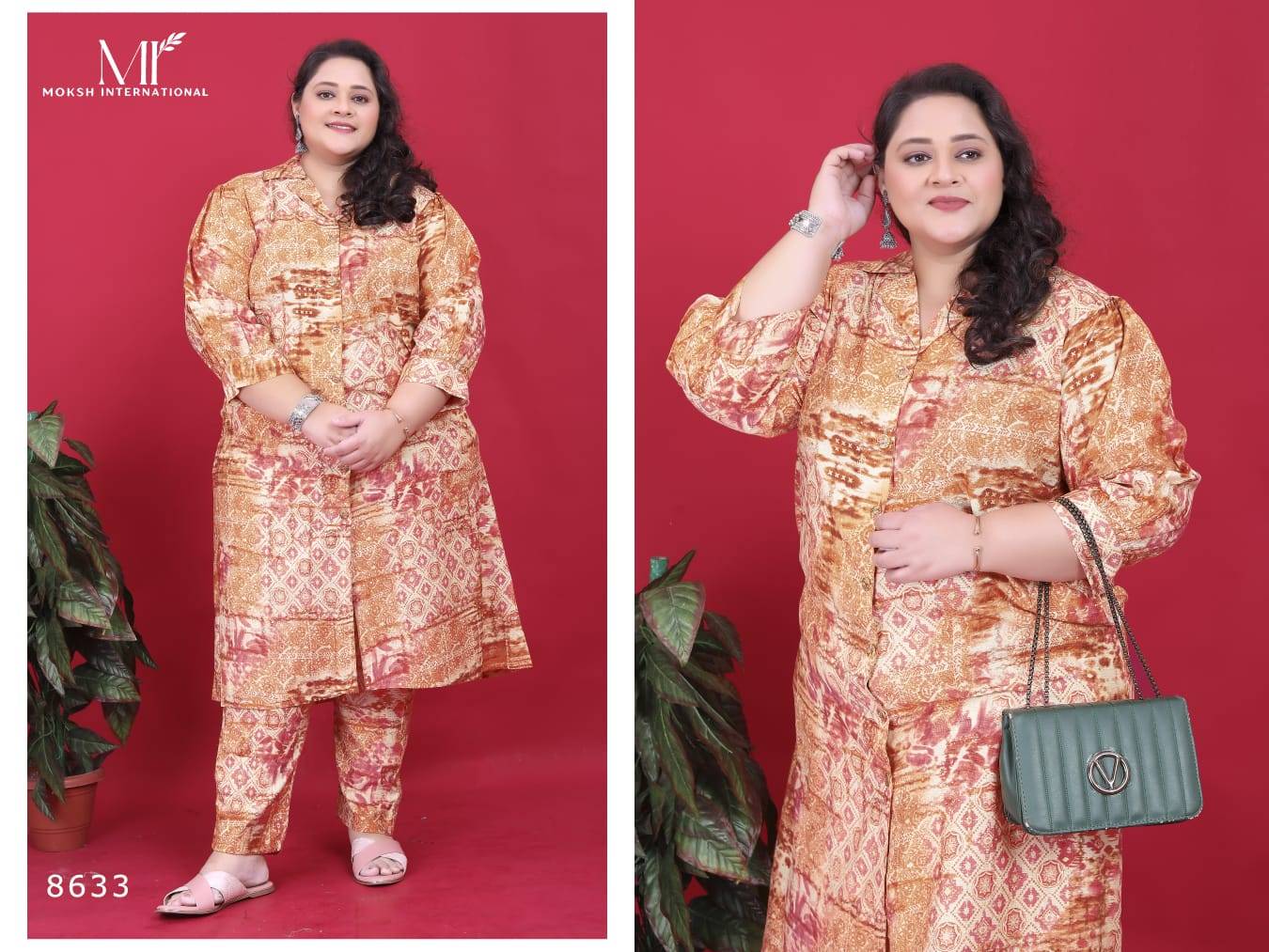 Big Size Co-ord set vol-2 BY Moksh International  8632 to 8635 series Stylish Fancy stitched co ord sets At Wholesale Price